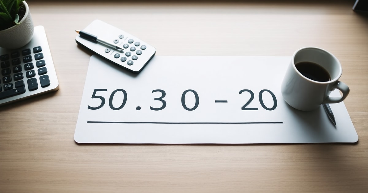 50 30 20 rule explained